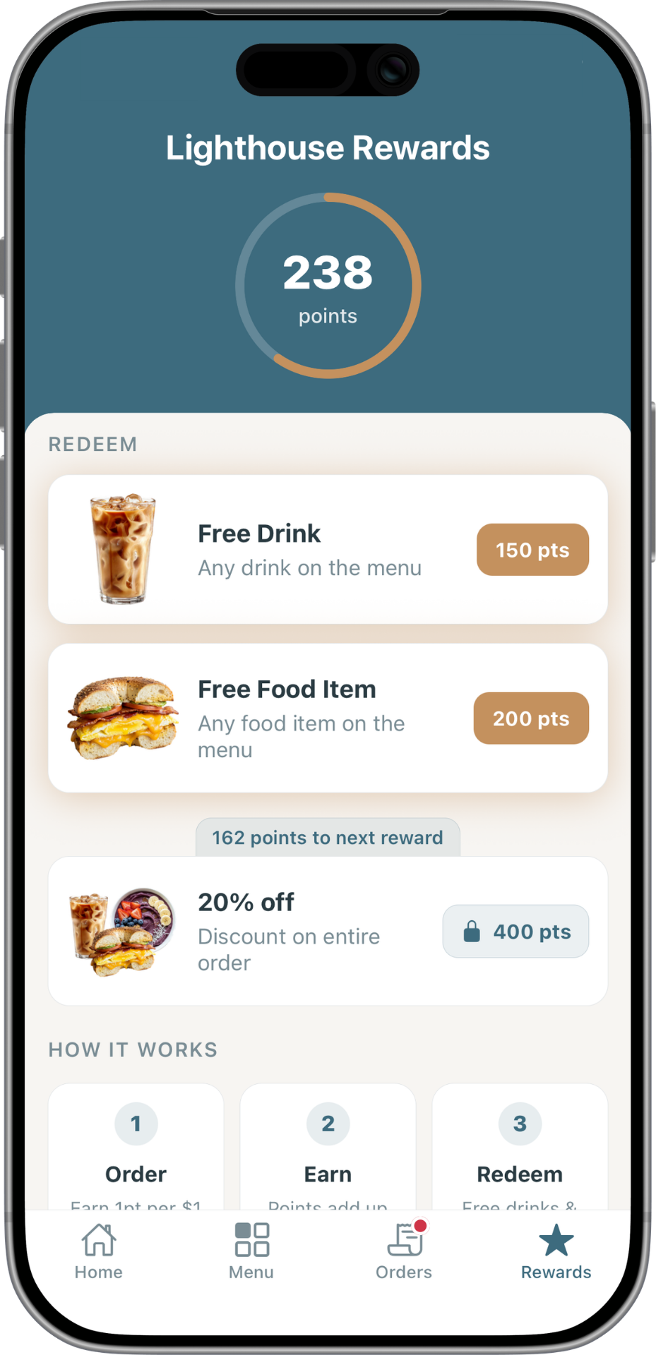 Branded shop app — rewards and points